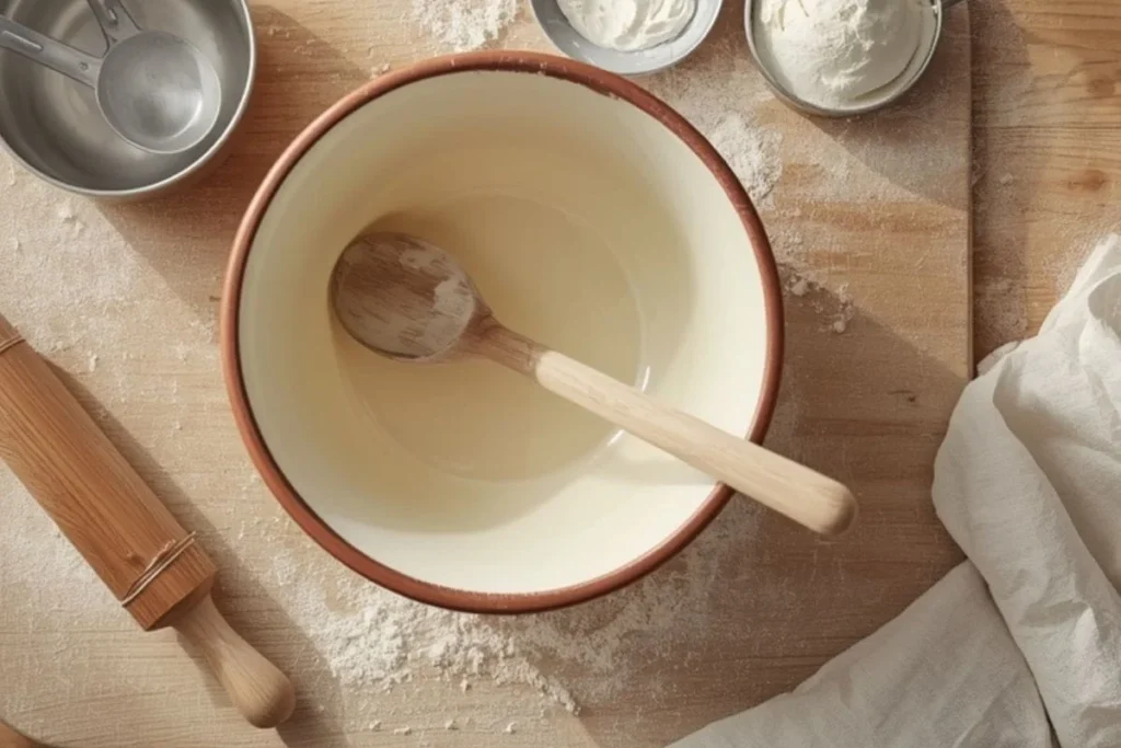 simple kitchen equipment needed for homemade pizza dough