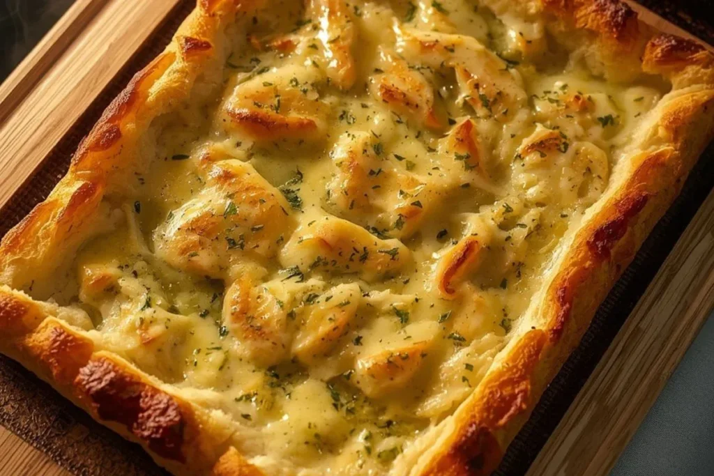 Italian garlic bread baking