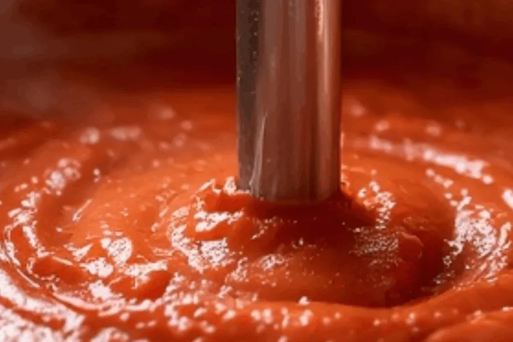 blending homemade marinara sauce.webp