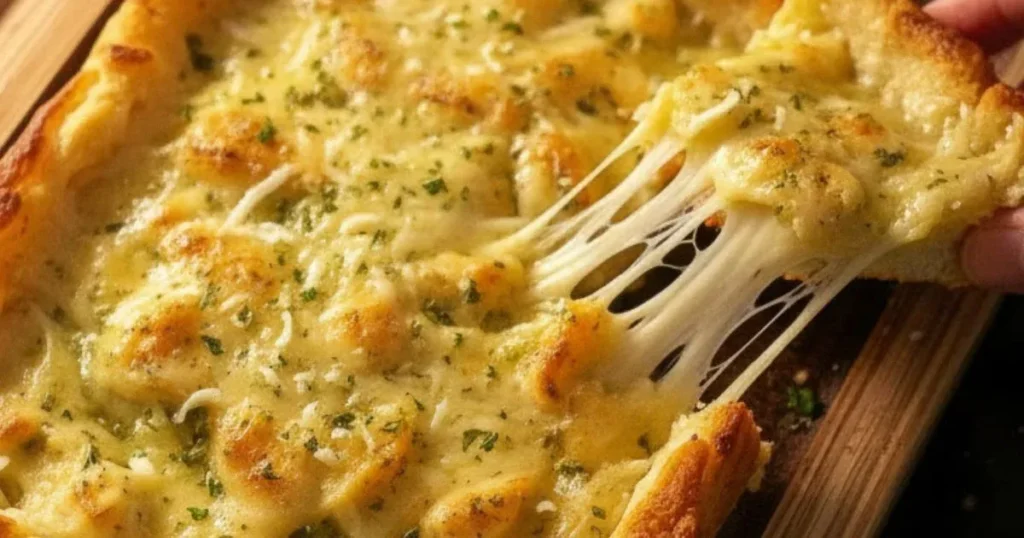 finished easy Italian garlic bread recipe