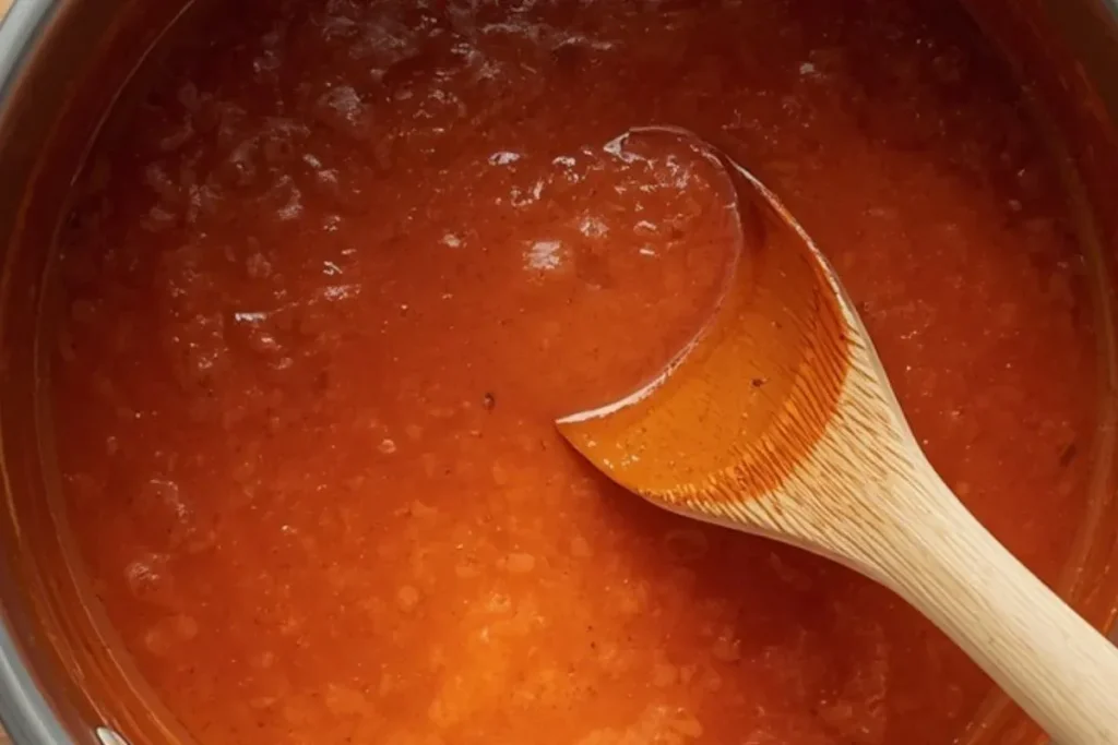 how to thicken Alfredo sauce
pasta sauce gently simmering in saucepan
